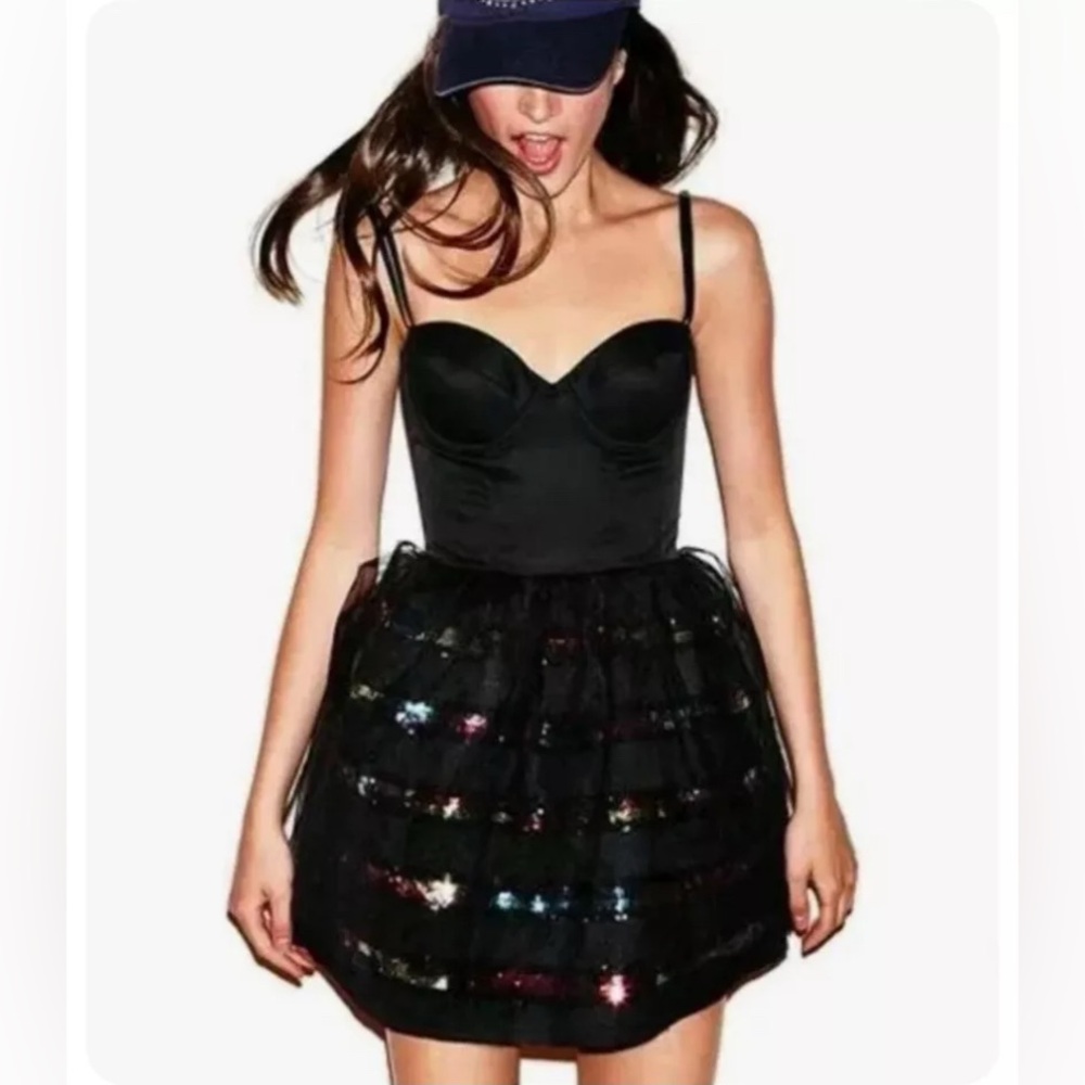 VICTORIA'S SECRET PINK® 2000s RAINBOW-SEQUIN BUSTIER PARTY DRESS